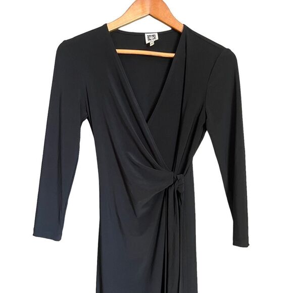 Anne Klein black faux wrap dress. Size xxs - Picture 2 of 9